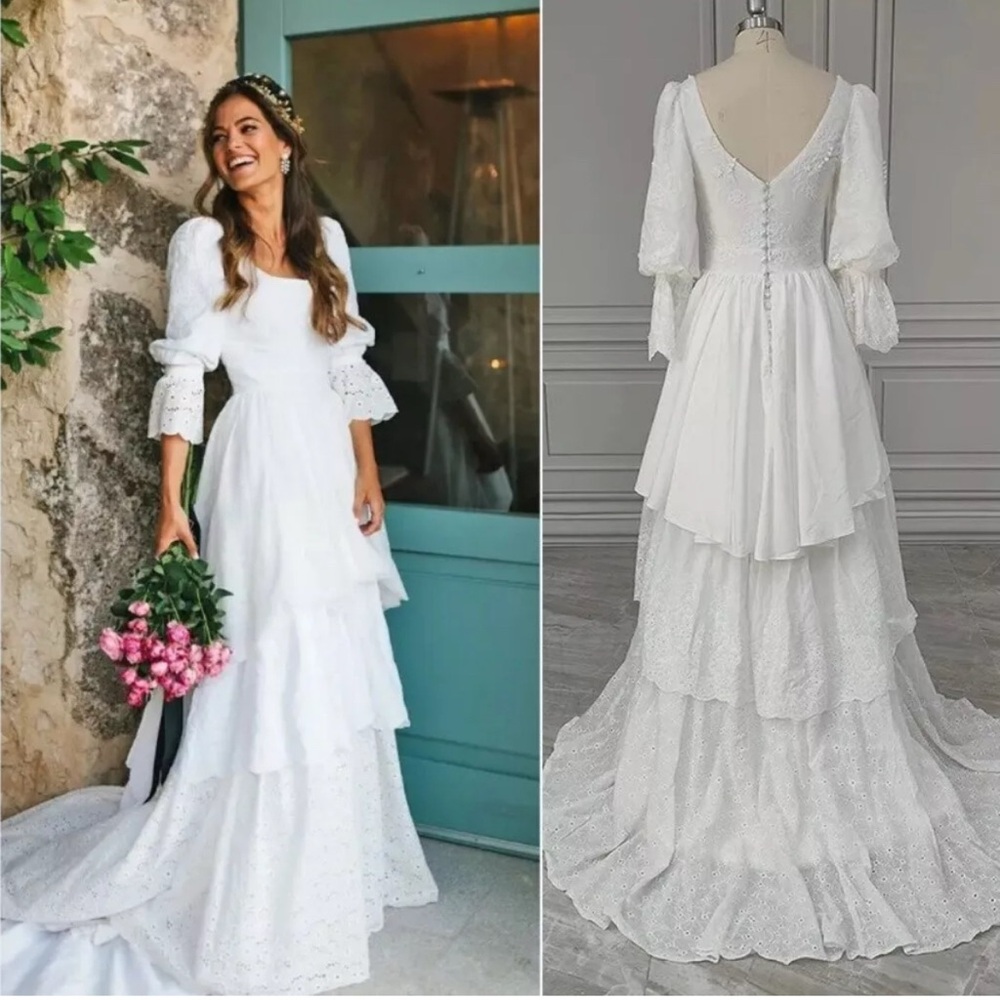 Elegant White Lace Women's Dress